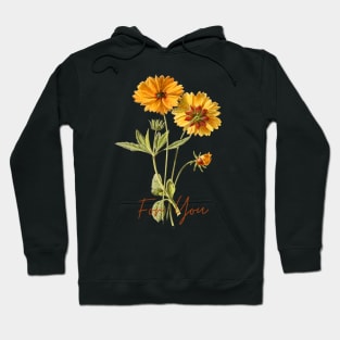 For You (Sun flower painted) Vintage and Aesthetic Hoodie
